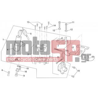 Aprilia - RSV 1000 2001 - Body Parts - TE screw with washer - AP8134608 - ΒΑΣΗ ΚΛΕΙΔΑΡΙΑΣ ΣΕΛΛΑΣ RSV 1000