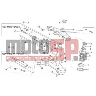 Aprilia - RSV 1000 2002 - Suspension - Washer steering tube cap - AP8123864 - Δακτύλιος Seeger
