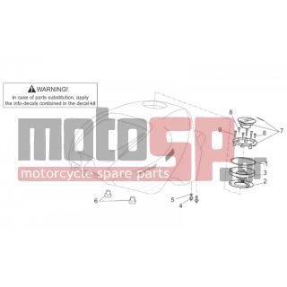 Aprilia - RSV 1000 2002 - Body Parts - Gasket petrol tank