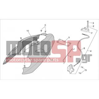 Aprilia - RSV 1000 2003 - Body Parts - Coachman. BACK - Tail - AP8102914 - Ντίζα κλειδαριάς σέλας