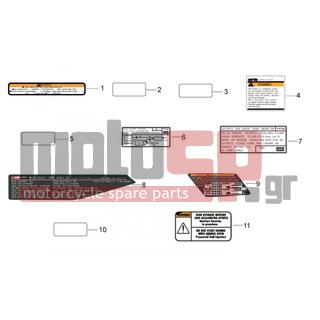 Aprilia - RSV 1000 4V R 2009 - Body Parts - Signs and sticker