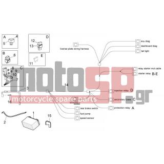 Aprilia - RSV4 1000 APRC FACTORY ABS 2014 - Electrical - Electrical Installation II - 895481 - ΡΕΛΕ INJECTION SCOOTER-MOTO 12V 30A