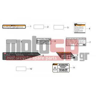 Aprilia - RSV4 1000 APRC FACTORY ABS 2013 - Body Parts - Signs and sticker - AP8257794 - Αυτοκόλλητο μπαταρίας