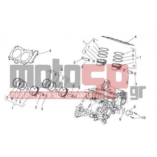 Aprilia - RSV4 APRC R ABS 1000 2013 - Κινητήρας/Κιβώτιο Ταχυτήτων - Cylinder - Piston - 857105 - ΕΛΑΤΗΡΙΟ ΠΙΣΤ RSV4/TUONO V4 ΜΕΣΑΙΟ