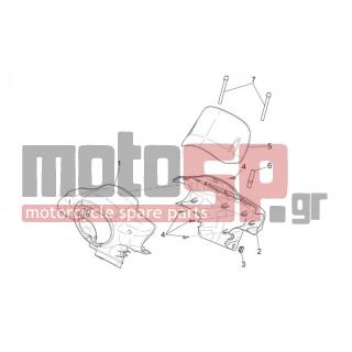 Aprilia - SCARABEO 100 4T E3 2006 - Body Parts - Bodywork FRONT I - AP8268761 - Βάση φανού ασημί