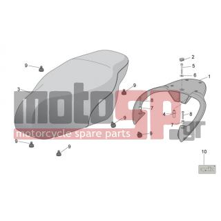 Aprilia - SCARABEO 100 4T E3 2006 - Body Parts - Saddle - grid - AP8229436 - Σέλα μακριά