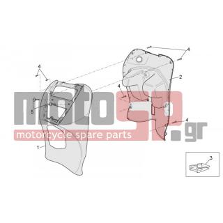 Aprilia - SCARABEO 100 4T E3 2011 - Body Parts - Bodywork FRONT III - 67288400XM5 - Μάσκα εσωτ. καφέ