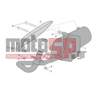 Aprilia - SCARABEO 100 4T E3 2011 - Exhaust - Exhaust