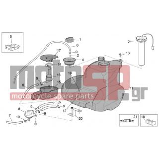 Aprilia - SCARABEO 100 4T E3 2010 - Body Parts - Tank gasoline II - AP8152279 - ΒΙΔΑ M6x20