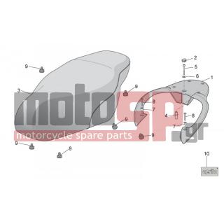 Aprilia - SCARABEO 100 4T E3 NET 2009 - Body Parts - Saddle - grid - AP8150015 - ΡΟΔΕΛΑ 6,6x18x1,6