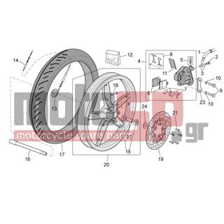 Aprilia - SCARABEO 100 4T E3 NET 2009 - Brakes - Front wheel, disc brake - AP8214208 - ΝΤΙΖΑ ΚΟΝΤΕΡ SC DIT-100 4Τ