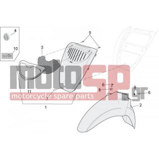 Aprilia - SCARABEO 100 4T E3 NET 2010 - Body Parts - Bodywork FRONT II - AP8150423 - ΒΙΔΑ