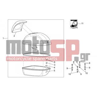 Aprilia - SCARABEO 100 4T E3 NET 2010 - Body Parts - Baggage - AP8152136 - ΒΙΔΑ M6x35*