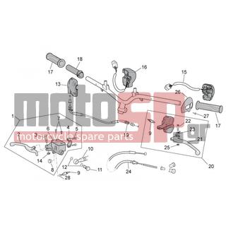 Aprilia - SCARABEO 100 4T E3 NET 2010 - Body Parts - controls
