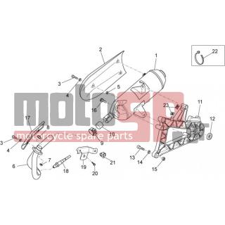 Aprilia - SCARABEO 125-200 IE LIGHT 2010 - Electrical - exhaust system