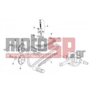 Aprilia - SCARABEO 125-200 IE LIGHT 2010 - Frame - chain tensioner - 434541 - ΒΙΔΑ M6X16 SCOOTER CL10,9