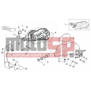 Aprilia - SCARABEO 250 LIGHT E3 2008 - Engine/Transmission - filter box - AP8580219 - Σφιχτήρας