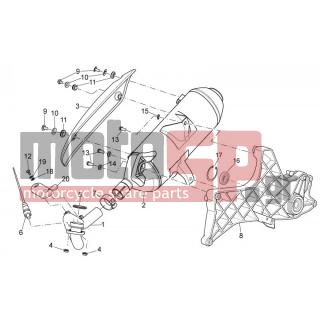 Aprilia - SCARABEO 250 LIGHT E3 2008 - Electrical - exhaust system - 82545R - ΡΟΥΛΕΜΑΝ ΠΙΣΩ ΤΡΟΧΟΥ SCOOTER (17X47X14)
