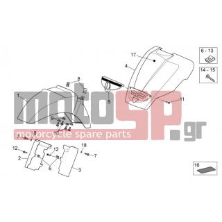 Aprilia - SCARABEO 300 LIGHT E3 2010 - Body Parts - Bodywork FRONT I - AP8269163 - ΜΟΥΤΣΟΥΝΑ SCAR LIGHT 300 CRUISER GREY