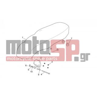 Aprilia - SCARABEO 300 LIGHT E3 2010 - Body Parts - saddle - AP8201431 - ΑΣΦΑΛΕΙΑ