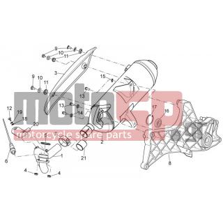 Aprilia - SCARABEO 300 LIGHT E3 2009 - Electrical - exhaust system - 82545R - ΡΟΥΛΕΜΑΝ ΠΙΣΩ ΤΡΟΧΟΥ SCOOTER (17X47X14)