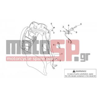 Aprilia - SCARABEO 50 2T (KIN. MINARELLI) 2006 - Body Parts - Bodywork FRONT V - ext. apron