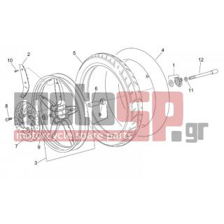 Aprilia - SCARABEO 50 2T (KIN. MINARELLI) 2000 - Frame - FRONT wheel