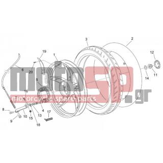 Aprilia - SCARABEO 50 2T (KIN. MINARELLI) 2004 - Brakes - Rear wheel - Drum Brakes - AP8152299 - ΠΑΞΙΜΑΔΙ  M6*
