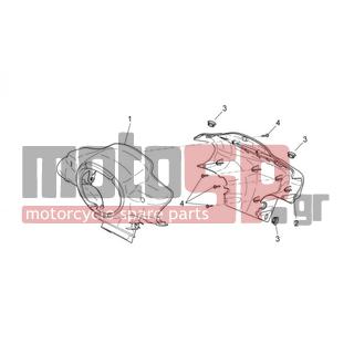 Aprilia - SCARABEO 50 2T 2014 - Body Parts - Bodywork FRONT I - lamp base - 5A000121000XP5 - Βάση ταμπλό, κόκκινη