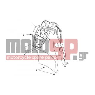 Aprilia - SCARABEO 50 2T 2014 - Body Parts - Bodywork FRONT IV - apron FRONT - AP8152302 - ΒΙΔΑ M5X12