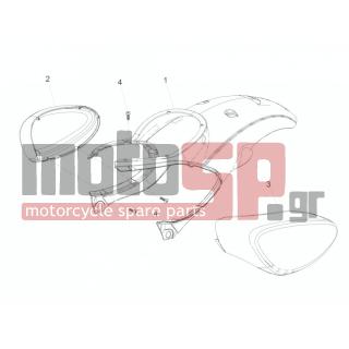Aprilia - SCARABEO 50 2T 2014 - Body Parts - Body BACK I - Tail - 5A000109000XP5 - Πλαϊνό φέρινγκ ΔΞ ροζ