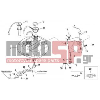Aprilia - SCARABEO 50 2T 2014 - Body Parts - oil tank and FUEL - AP8220421 - ΤΑΠΑ ΤΕΠ ΛΑΔΙΟΥ SCOOTER