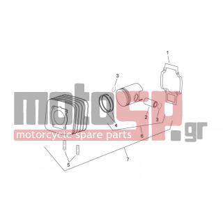 Aprilia - SCARABEO 50 2T 2014 - Engine/Transmission - Cylinder with piston - 4878020001 - ΠΙΣΤΟΝΙ STD SCOOTER 50CC 2T (40,10) CAT1