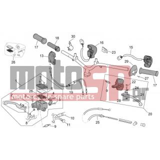 Aprilia - SCARABEO 50 2T E2 (KIN. PIAGGIO) 2006 - Body Parts - controls - AP8218570 - ΜΑΝΕΤΑ ΑΡ SCAR 50 4T/100