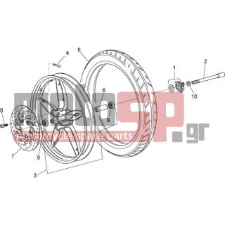 Aprilia - SCARABEO 50 2T E2 (KIN. PIAGGIO) 2011 - Frame - FRONT wheel - AP8150044 - ΒΙΔΑ M6x20*