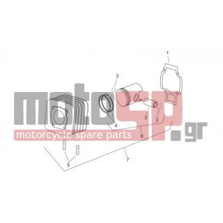 Aprilia - SCARABEO 50 2T E2 NET 2009 - Engine/Transmission - Cylinder with piston - 4878020004 - ΠΙΣΤΟΝΙ STD SCOOTER 50CC 2T (40,05) CAT4