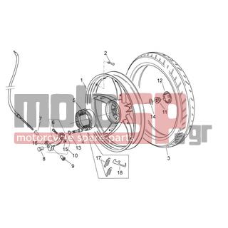 Aprilia - SCARABEO 50 2T E2 NET 2010 - Brakes - Rear wheel - disc - AP8201546 - ΒΑΛΒΙΔΑ ΕΛΑΣΤ SCAR 500