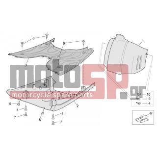 Aprilia - SCARABEO 50 4T 4V 2014 - Body Parts - Bodywork, central part II