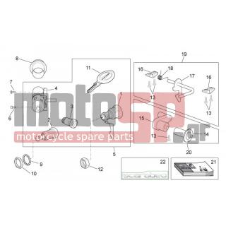 Aprilia - SCARABEO 50 4T 4V 2014 - Body Parts - Sticker - Kit LOCKS - AP8225377 - ΒΙΔΑ 3,9x13