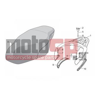 Aprilia - SCARABEO 50 4T 4V 2014 - Body Parts - Saddle - grid - 5A000125000EU - Τάπα γκρι