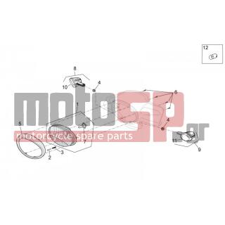 Aprilia - SCARABEO 50 4T 4V 2014 - Electrical - FRONT LIGHTS - 1D000757 - Διαφανές καπάκι φλας ΔΞ