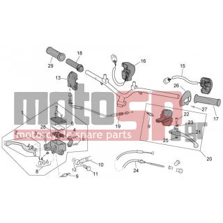 Aprilia - SCARABEO 50 4T 4V 2014 - Body Parts - controls