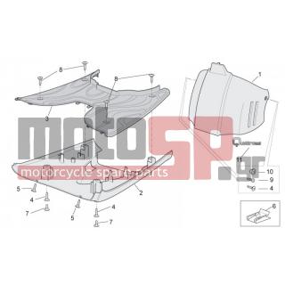 Aprilia - SCARABEO 50 4T 4V E2 2009 - Body Parts - Bodywork, central part II