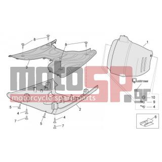 Aprilia - SCARABEO 50 4T 4V E2 2010 - Body Parts - Bodywork, central part II