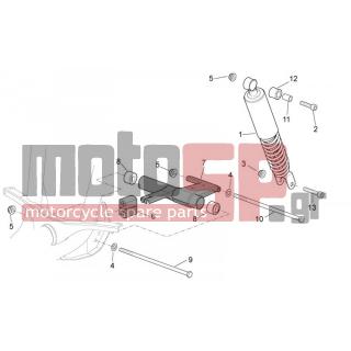 Aprilia - SCARABEO 50 4T 4V E2 2012 - Suspension - Post - rods - AP8152410 - ΒΙΔΑ M10X55