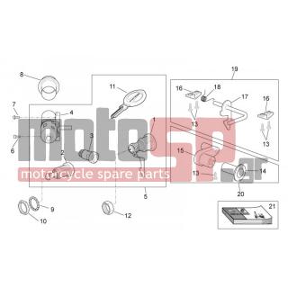 Aprilia - SCARABEO 50 4T 4V E2 2012 - Body Parts - Sticker - Kit LOCKS