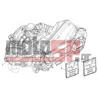 Aprilia - SCARABEO 50 4T 4V E2 2012 - Engine/Transmission - Motor - CM1534045 - Κινητήρας κομπλέ