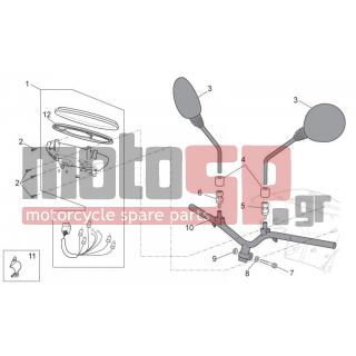 Aprilia - SCARABEO 50 4T 4V NET 2009 - Frame - Steering wheel - dashboard