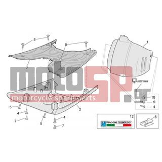 Aprilia - SCARABEO 50 4T 4V NET 2010 - Body Parts - Bodywork, central part II