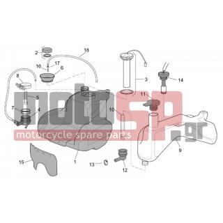Aprilia - SCARABEO 50 DITECH 2003 - Body Parts - oil tank and FUEL - AP8120955 - ΣΩΛΗΝΑΣ 3χ8 CAPONORD 1000 `01-`07